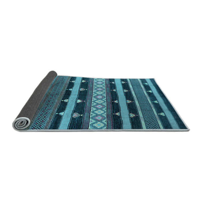 Sideview of Solid Light Blue Modern Rug, urb1262lblu