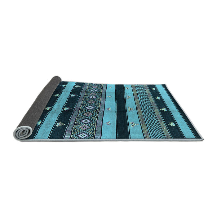 Sideview of Solid Light Blue Modern Rug, urb1263lblu