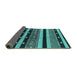 Sideview of Solid Turquoise Modern Rug, urb1263turq