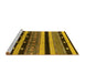 Sideview of Machine Washable Solid Yellow Modern Rug, wshurb1263yw