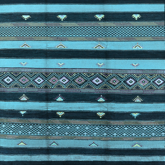 Square Solid Light Blue Modern Rug, urb1263lblu