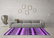 Machine Washable Solid Purple Modern Area Rugs in a Living Room, wshurb1263pur