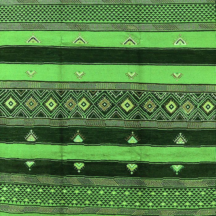 Machine Washable Solid Green Modern Area Rugs, wshurb1263grn