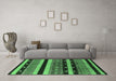 Machine Washable Solid Emerald Green Modern Area Rugs in a Living Room,, wshurb1263emgrn