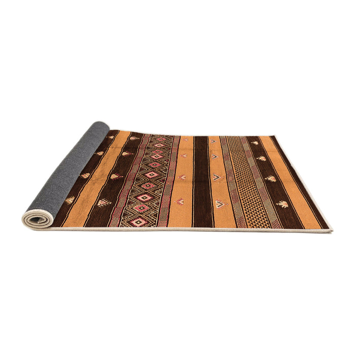 Sideview of Solid Orange Modern Rug, urb1263org