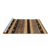 Sideview of Machine Washable Solid Brown Modern Rug, wshurb1263brn