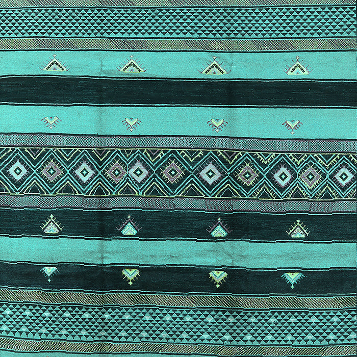 Machine Washable Solid Turquoise Modern Area Rugs, wshurb1263turq