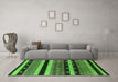 Machine Washable Solid Green Modern Area Rugs in a Living Room,, wshurb1263grn