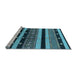 Sideview of Machine Washable Solid Light Blue Modern Rug, wshurb1263lblu