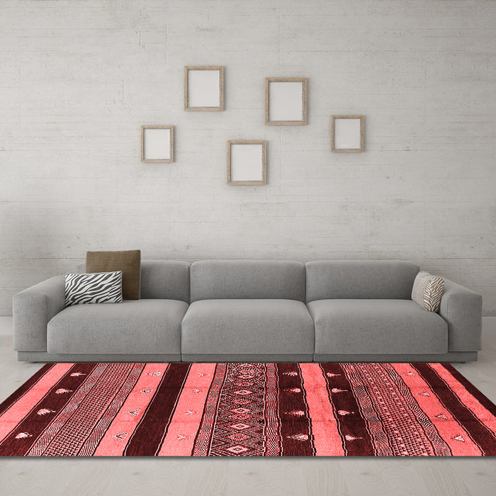 Modern Red Washable Rugs