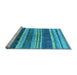 Sideview of Machine Washable Solid Light Blue Modern Rug, wshurb1264lblu