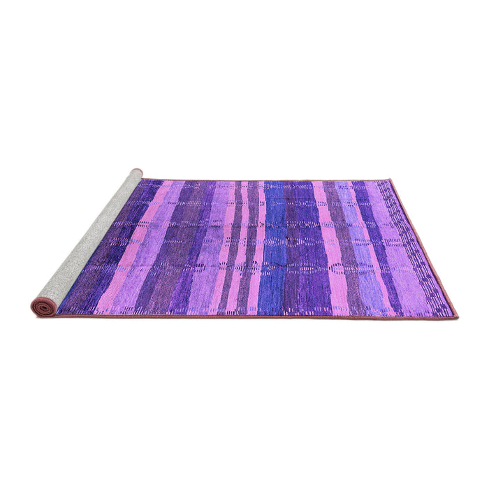 Sideview of Machine Washable Solid Purple Modern Area Rugs, wshurb1264pur