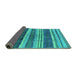 Sideview of Solid Turquoise Modern Rug, urb1264turq