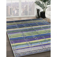 Mid-Century Modern Dark Sea Green Solid Rug, urb1264