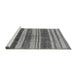 Sideview of Machine Washable Solid Gray Modern Rug, wshurb1264gry