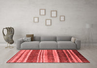 Machine Washable Solid Red Modern Rug, wshurb1264red