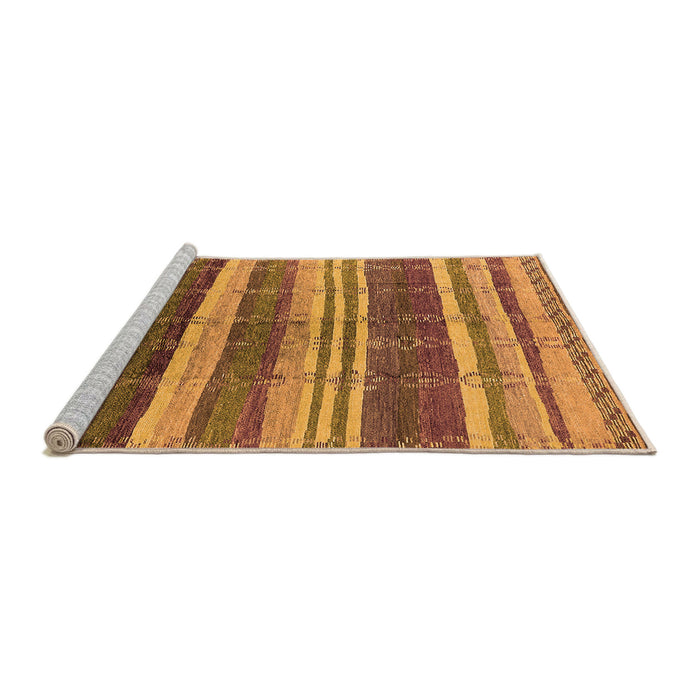Sideview of Machine Washable Solid Orange Modern Area Rugs, wshurb1264org