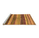 Sideview of Machine Washable Solid Orange Modern Area Rugs, wshurb1264org