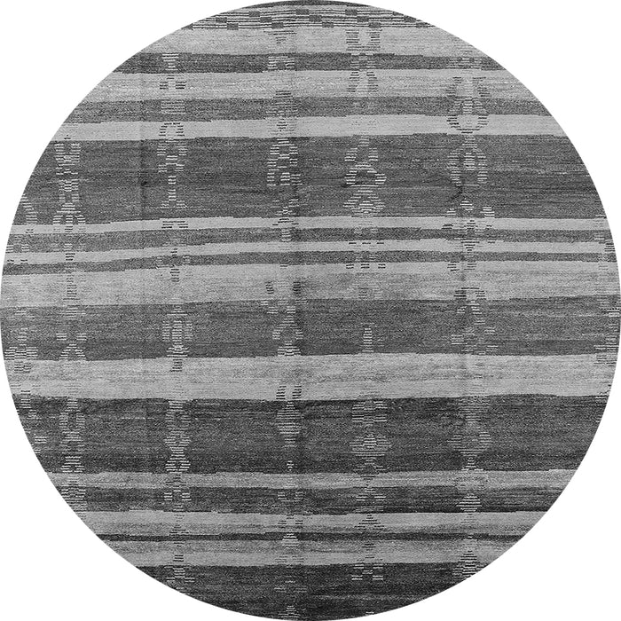 Round Solid Gray Modern Rug, urb1264gry
