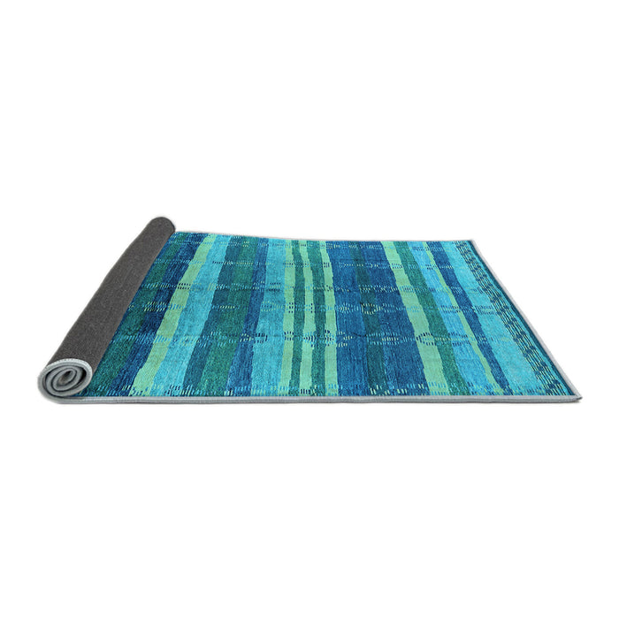 Sideview of Solid Light Blue Modern Rug, urb1264lblu
