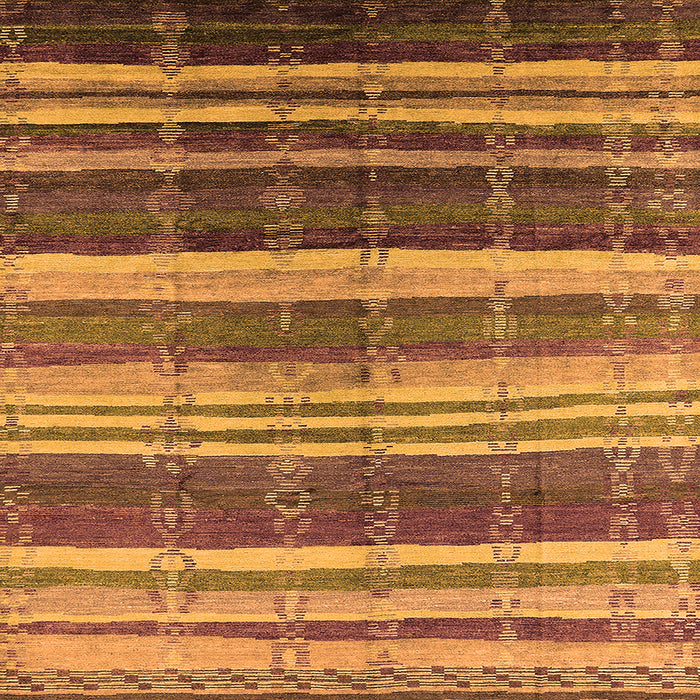 Square Machine Washable Solid Orange Modern Area Rugs, wshurb1264org