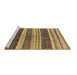 Sideview of Machine Washable Solid Brown Modern Rug, wshurb1264brn