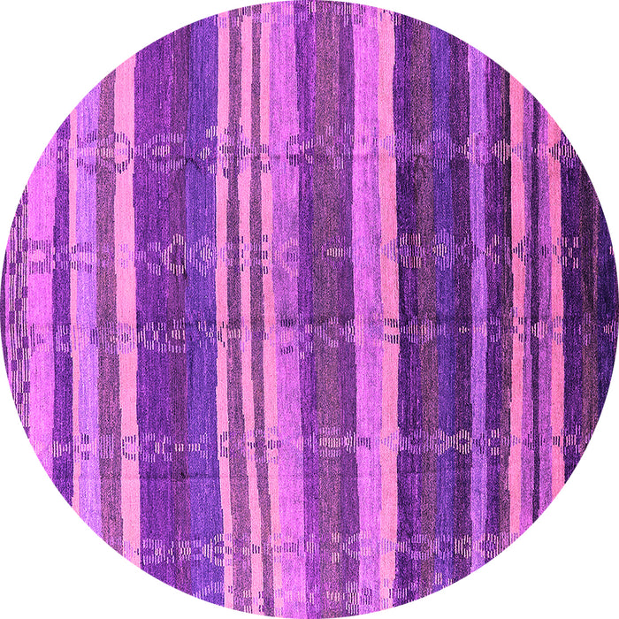Round Solid Pink Modern Rug, urb1264pnk
