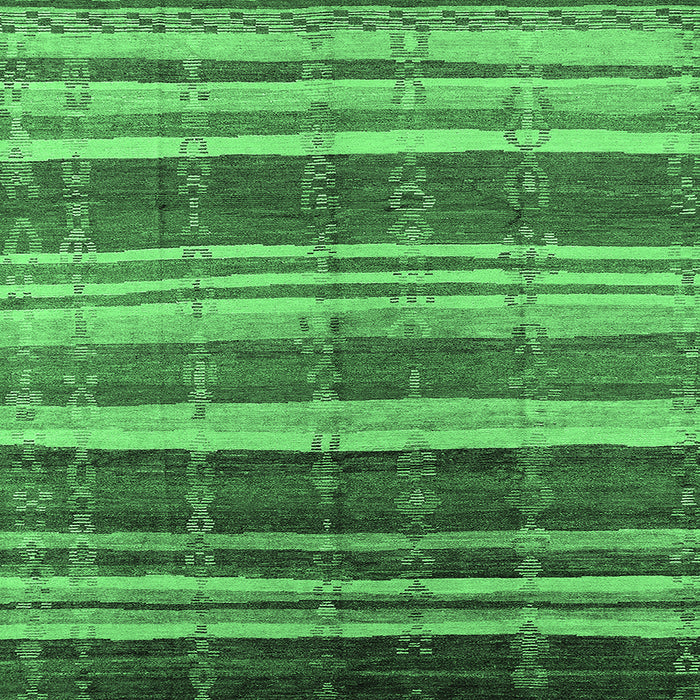 Square Machine Washable Solid Emerald Green Modern Area Rugs, wshurb1264emgrn