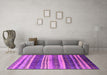 Machine Washable Solid Pink Modern Rug in a Living Room, wshurb1264pnk