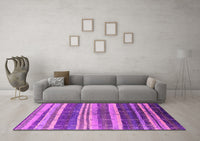 Machine Washable Solid Pink Modern Rug, wshurb1264pnk