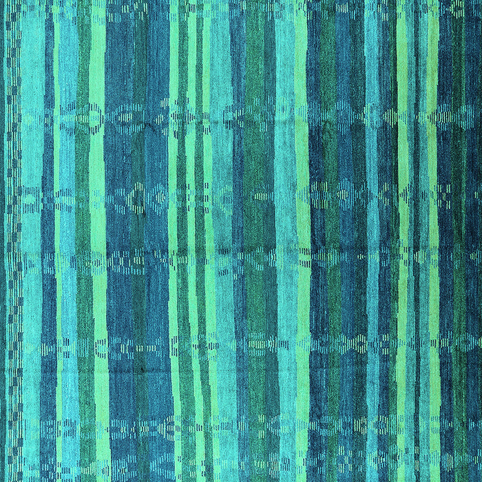 Square Machine Washable Solid Turquoise Modern Area Rugs, wshurb1264turq