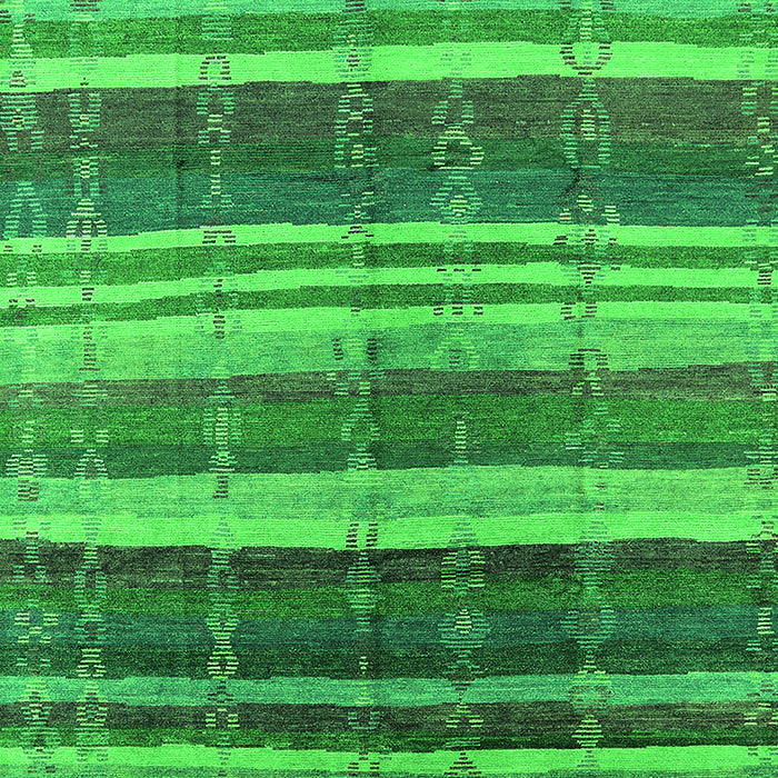 Machine Washable Solid Green Modern Area Rugs, wshurb1264grn