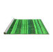 Sideview of Machine Washable Solid Green Modern Area Rugs, wshurb1264grn