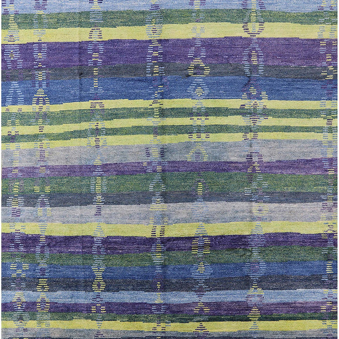 Mid-Century Modern Dark Sea Green Solid Rug, urb1264