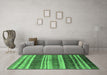 Machine Washable Solid Emerald Green Modern Area Rugs in a Living Room,, wshurb1264emgrn