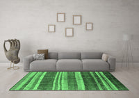 Machine Washable Solid Emerald Green Modern Rug, wshurb1264emgrn