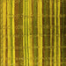 Square Machine Washable Solid Yellow Modern Rug, wshurb1264yw