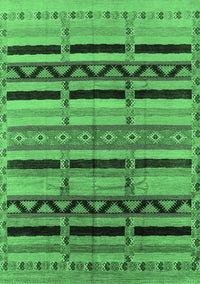 Solid Emerald Green Modern Rug, urb1265emgrn