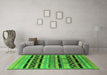 Machine Washable Solid Green Modern Area Rugs in a Living Room,, wshurb1265grn