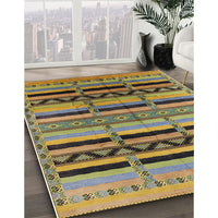 Mid-Century Modern Coffee Brown Solid Rug, urb1265