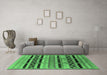 Machine Washable Solid Emerald Green Modern Area Rugs in a Living Room,, wshurb1265emgrn