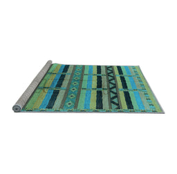 Sideview of Machine Washable Solid Light Blue Modern Rug, wshurb1265lblu