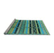 Sideview of Machine Washable Solid Light Blue Modern Rug, wshurb1265lblu