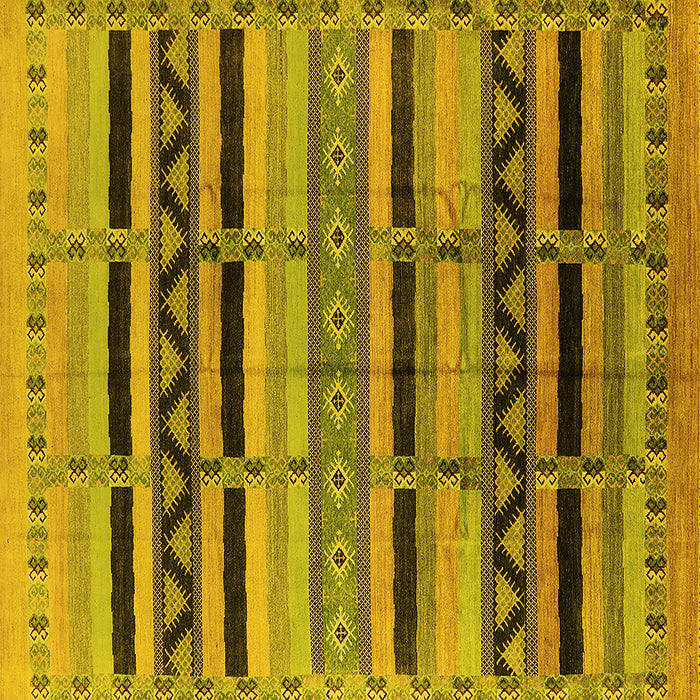 Square Solid Yellow Modern Rug, urb1265yw