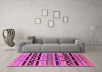 Machine Washable Solid Pink Modern Rug, wshurb1265pnk