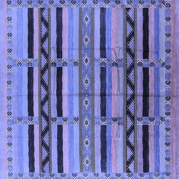 Square Machine Washable Solid Blue Modern Rug, wshurb1265blu