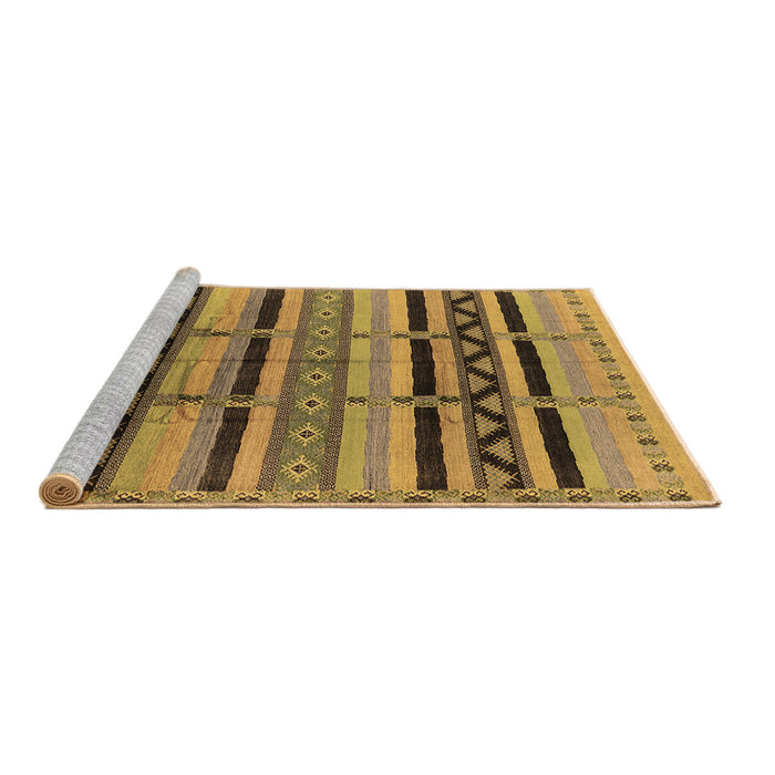 Sideview of Machine Washable Solid Brown Modern Rug, wshurb1265brn