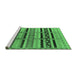 Sideview of Machine Washable Solid Emerald Green Modern Area Rugs, wshurb1265emgrn