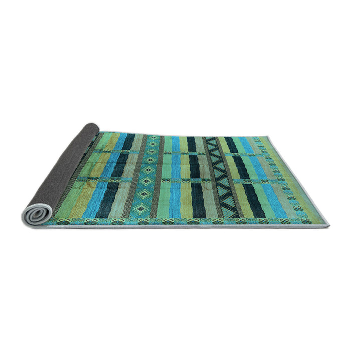 Sideview of Solid Light Blue Modern Rug, urb1265lblu