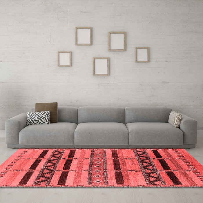 Modern Red Washable Rugs
